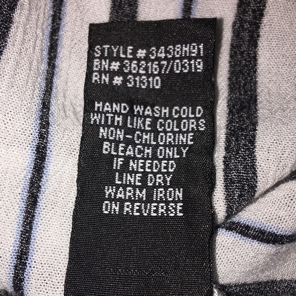 I.N. Studio Woman Boho Vertical Stripes Balloon Sleeves 3/4 1X - Picture 8 of 8